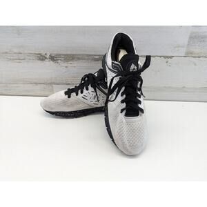Reebok White Black Splatter Low Top Running Shoes EF6402‎ AJAX2-k Men's Size 8.5